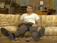Al Bundy relaxing in front of the TV.gif