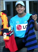 Brackin Karauria-Henry with his Halswell premiers league jersey and CBHS 1st XV jersey.jpg
