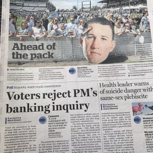 Sydney Morning Herald front page, Tuesday 4-Oct-2016