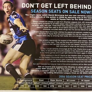 2006 Season Seat prices