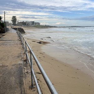 Lots of sand near the Alley before the swell