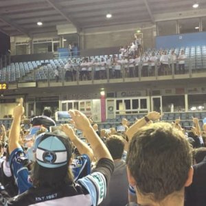Up Up Cronulla as the team returns to Shark Park, 1:50am on Monday 3-Oct-2016