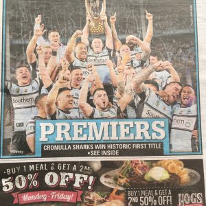 The Leader front page following the Grand Final victory