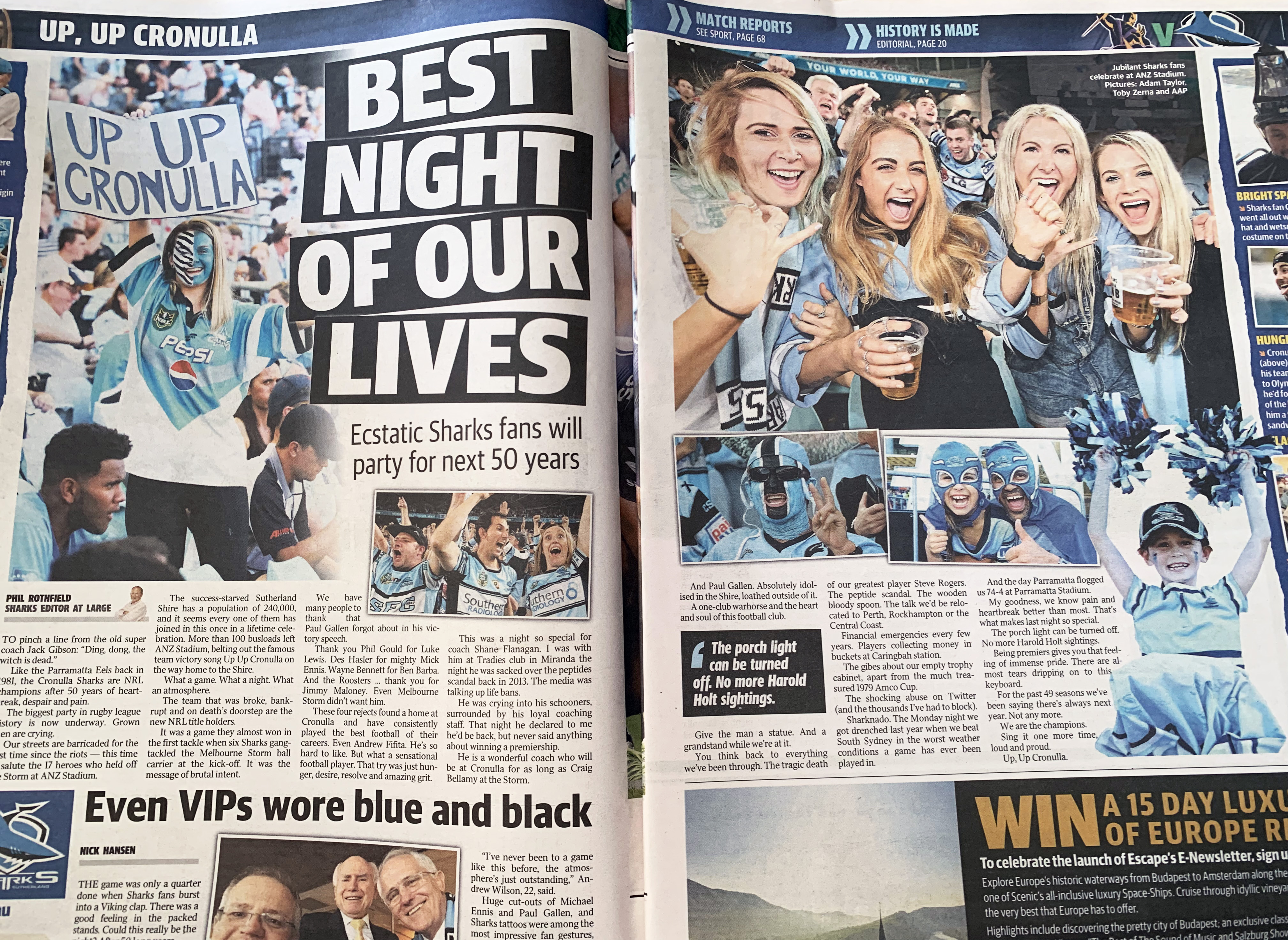 Best Night of Our Lives, Daily Telegraph, Monday 3-Oct-2021