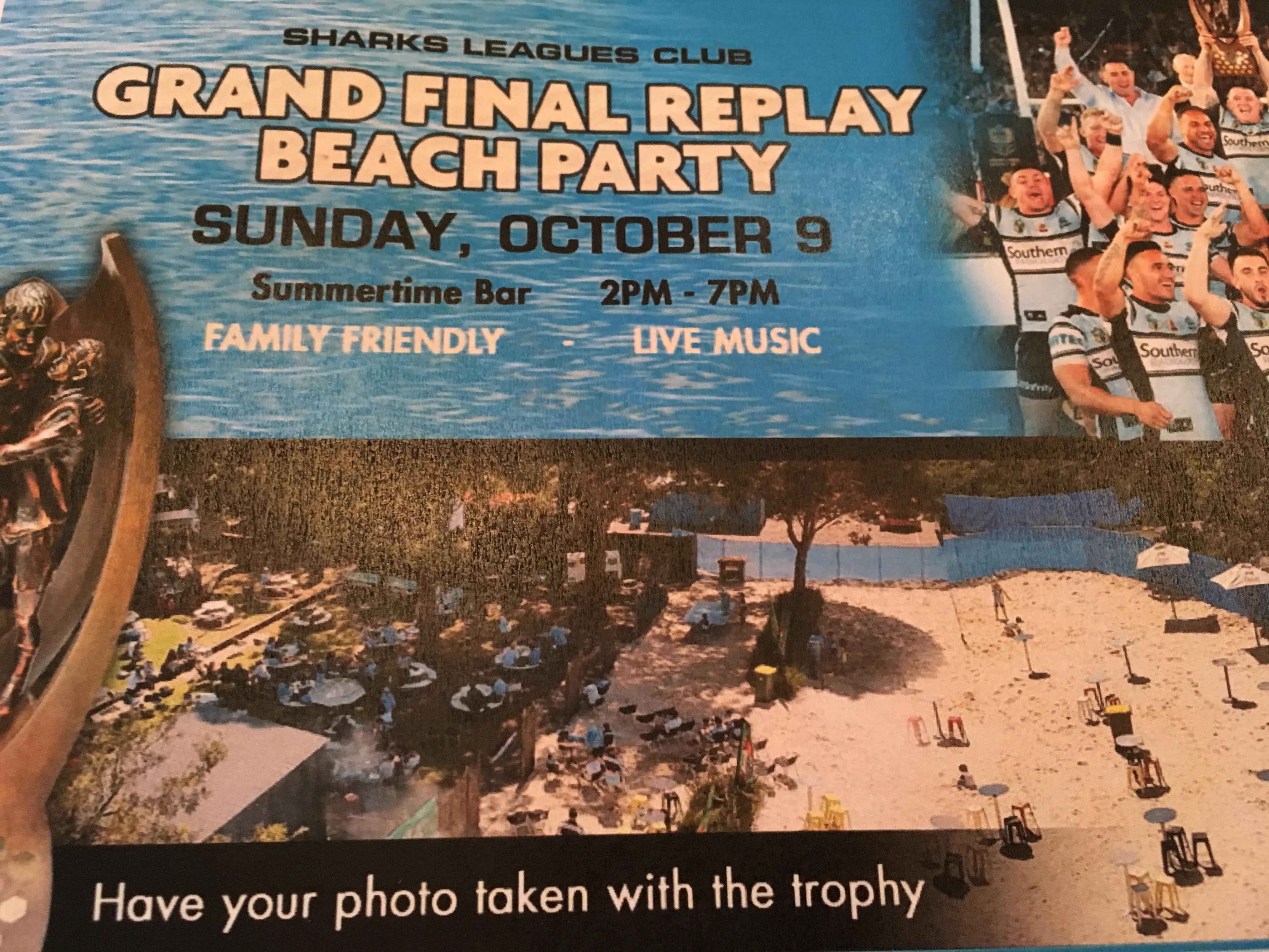 Grand Final Replay Beach Party Sunday Oct-9-2016