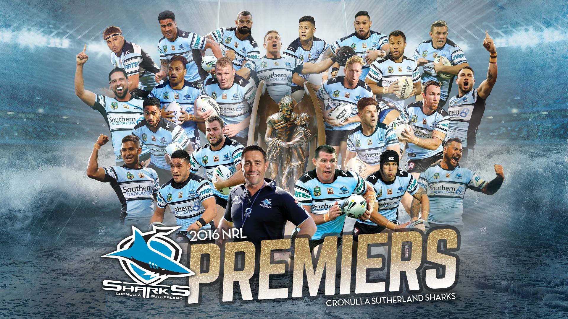 Premiers - Cronulla Sharks Facebook post at 9:32pm on Grand Final Night